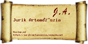 Jurik Artemíszia névjegykártya